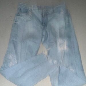 Womens Size 10 Light Blue Distressed Jeans